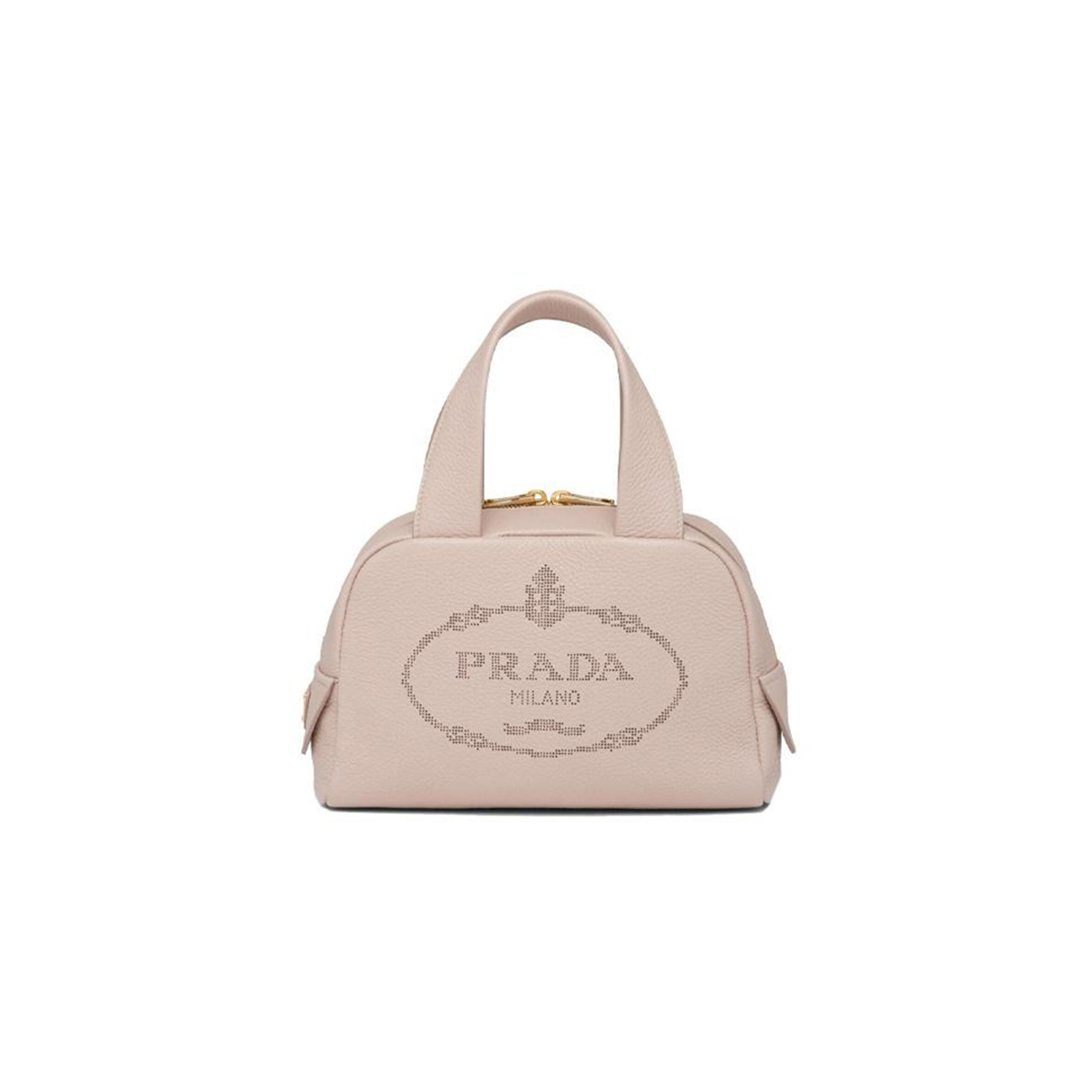 PRADA LEATHER SHOULDER BAG CROSSBODY BAG SMALL SIZE WOMEN'S PASTEL PINK 1BH078 (25*16*10cm) 